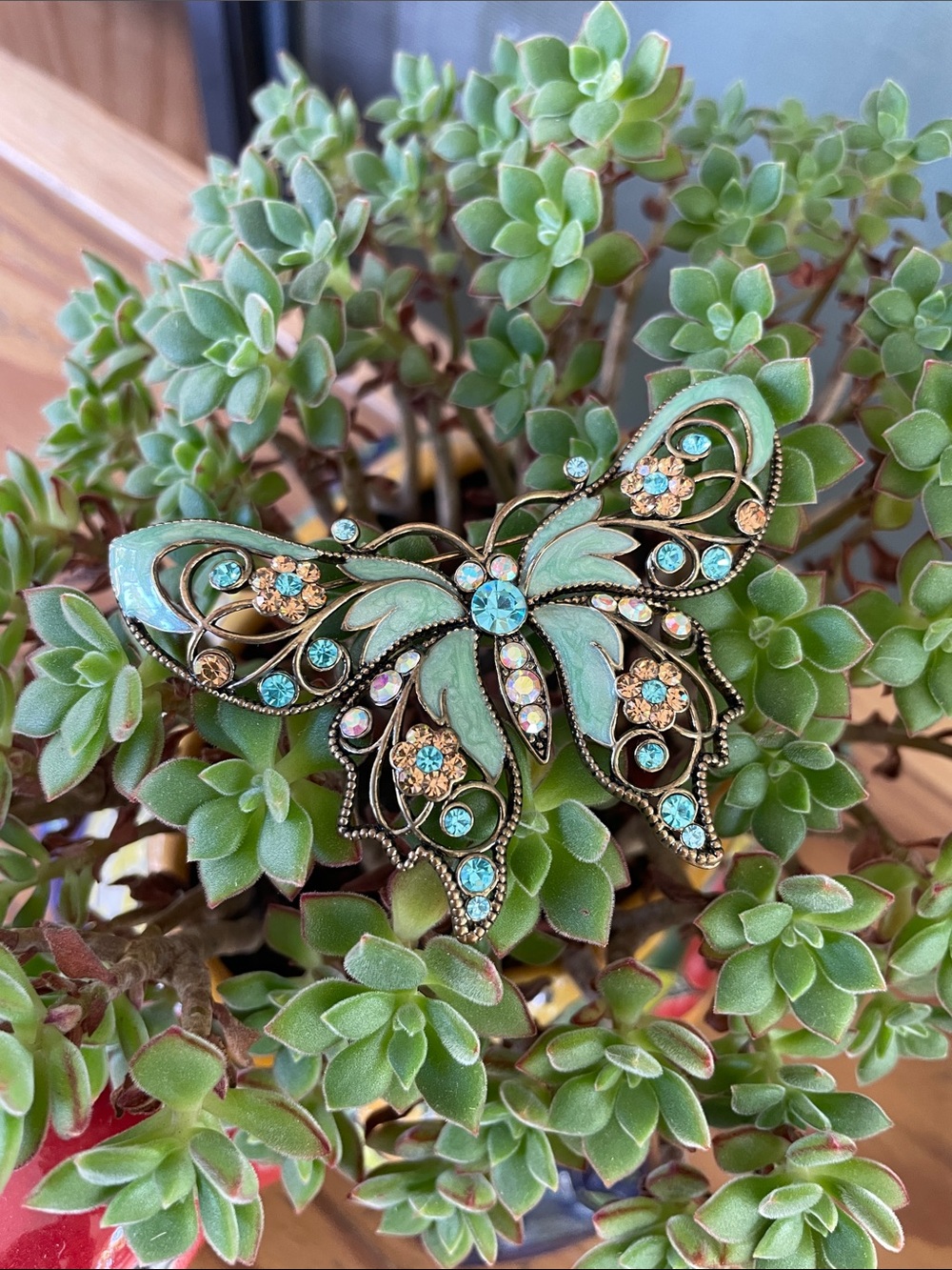 Vintage Nina Ricci for Avon Enamel Butterfly Brooch